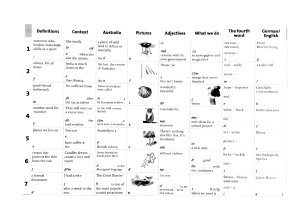 Language & Geography Worksheet: Vocabulary & Australia Exercises