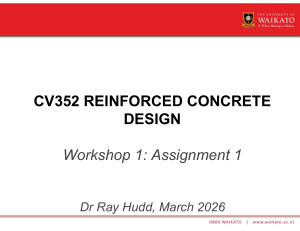 CV352 Reinforced Concrete Design Assignment 1