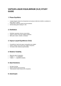 VLE Study Guide: Phase Equilibria & Distillation