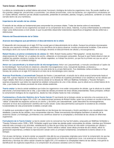 Teor&iacute;a Celular- BIOLOGIA 1
