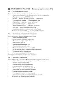 C1 English Speaking Practice: Expressing Approximations