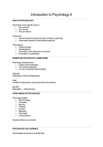 Introduction to Psychology A Textbook