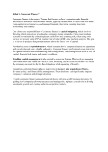 What Is Corporate Finance? Textbook Overview