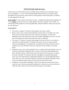 PSYCH 201 Exam 1 Study Guide