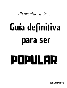 Gu&iacute;a para ser popular: consejos para mejorar habilidades sociales