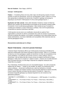 L'Anthropoc&egrave;ne : D&eacute;finition et Critiques