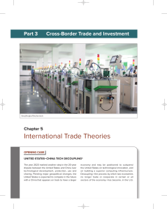 Chapter 5: International Trade Theories