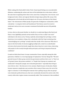 Reflection on Arlie Hochschild's Stolen Pride: White Privilege & Resentment