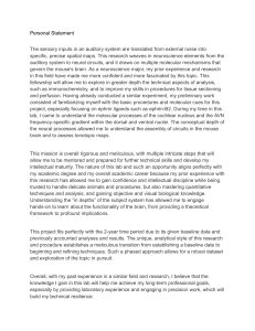 Personal Statement for Neuroscience Research Fellowship