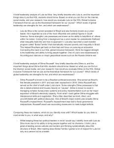 Leadership Analysis of Lula and Dilma: HGL Framework