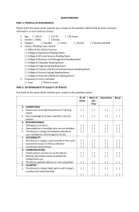 Library Service Quality Questionnaire