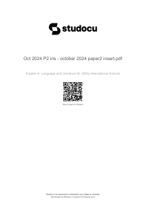 Cambridge Primary Checkpoint English Paper 2 Fiction Insert 2024