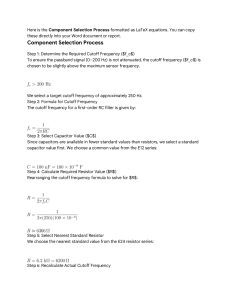 Component Selection Process for RC Filter