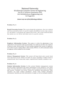 National University Software Engineering Lab Lab Suggestion 2025