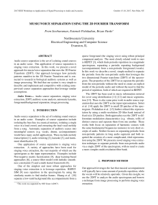 Music/Voice Separation Using 2D Fourier Transform - 2017 IEEE Workshop Paper