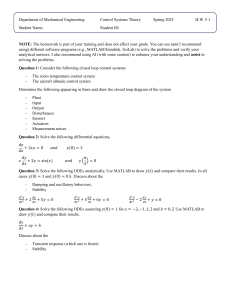 Control Systems Theory Homework #1