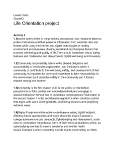 Grade 12 Life Orientation Project: Online Safety & Digital Citizenship