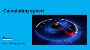 Calculating Speed: Physics Lesson on Motion