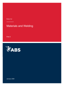ABS Rules for Materials and Welding Part 2 (2026)
