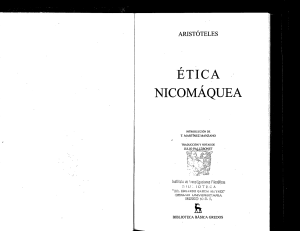 &Eacute;tica Nicom&aacute;quea de Arist&oacute;teles: Libro I sobre la felicidad