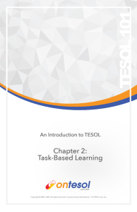 TESOL 101: Task-Based Learning Guide