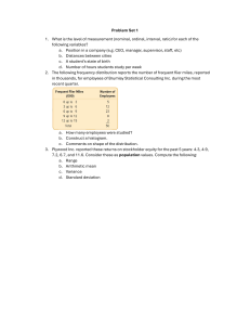 Problem Set 1: Statistics Exercises