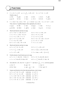 Math Functions Workbook: Exercises & Solutions