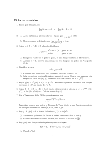 Ficha de ejercicios de c&aacute;lculo: l&iacute;mites, derivadas, integrales, series
