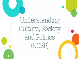 Understanding Culture, Society, and Politics (UCSP) Lesson