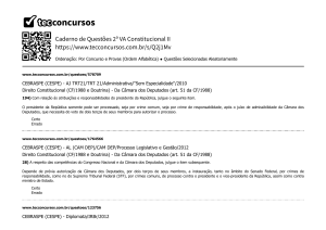 Caderno de Quest&otilde;es - Direito Constitucional II