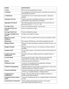 Economics Glossary: Key Terms & Definitions