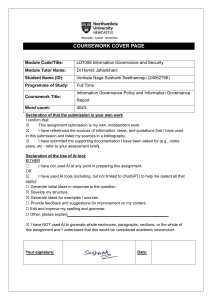 Information Governance Policy & Report for Seethamraju's Bank