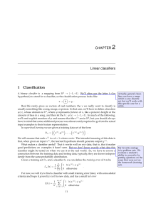 Chapter 2: Linear Classifiers in Machine Learning