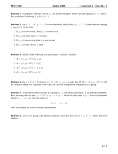 MATH402 Homework 1: Abstract Algebra Problems