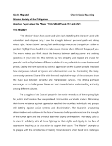 Reaction Paper on THE MISSION and FATHER STU Movies