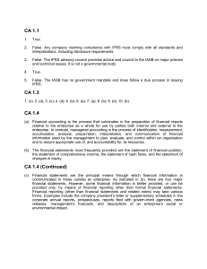 Financial Accounting Workbook: IFRS & Financial Statements