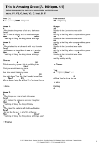 This Is Amazing Grace Chord Chart