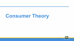 Consumer Theory: Preferences and Indifference Curves