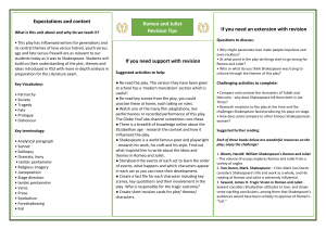 Romeo and Juliet Revision Tips Guide