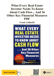 Real Estate Investor's Guide to Cash Flow & 36 Financial Measures