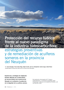 Protecci&oacute;n del recurso h&iacute;drico: estrategias preventivas y remediaci&oacute;n de acu&iacute;feros someros en Neuqu&eacute;n