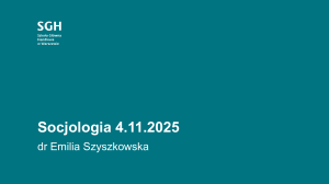 Socjologia: Struktura Społeczna i Nier&oacute;wności
