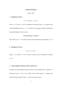 Computer Workshop 0: Simulating AR and MA Time Series Models