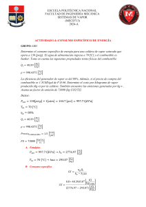 Consumo Energ&eacute;tico de Caldera de Vapor