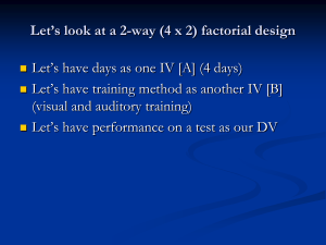 Factorial Design: 2-Way (4x2) Example