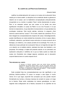 El Cuerpo de las Pr&aacute;cticas Corporales: An&aacute;lisis Te&oacute;rico