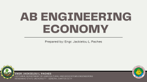 AB Engineering Economy: Course Material by Engr. Jackielou Paches