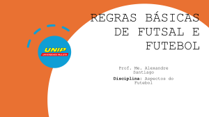 Regras B&aacute;sicas de Futsal e Futebol