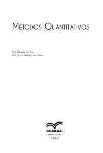 M&eacute;todos Quantitativos - UNIASSELVI 2020