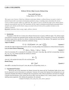 Lab 4: Collisions - Momentum & Kinetic Energy